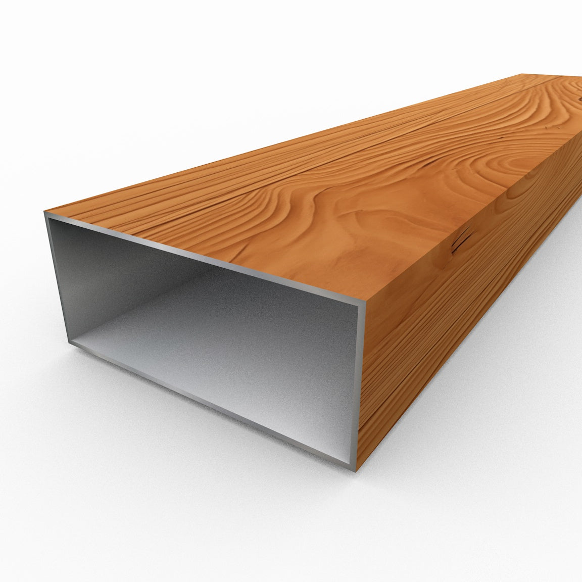 Rectangular Aluminum Tube – Amalfi Wood Finish