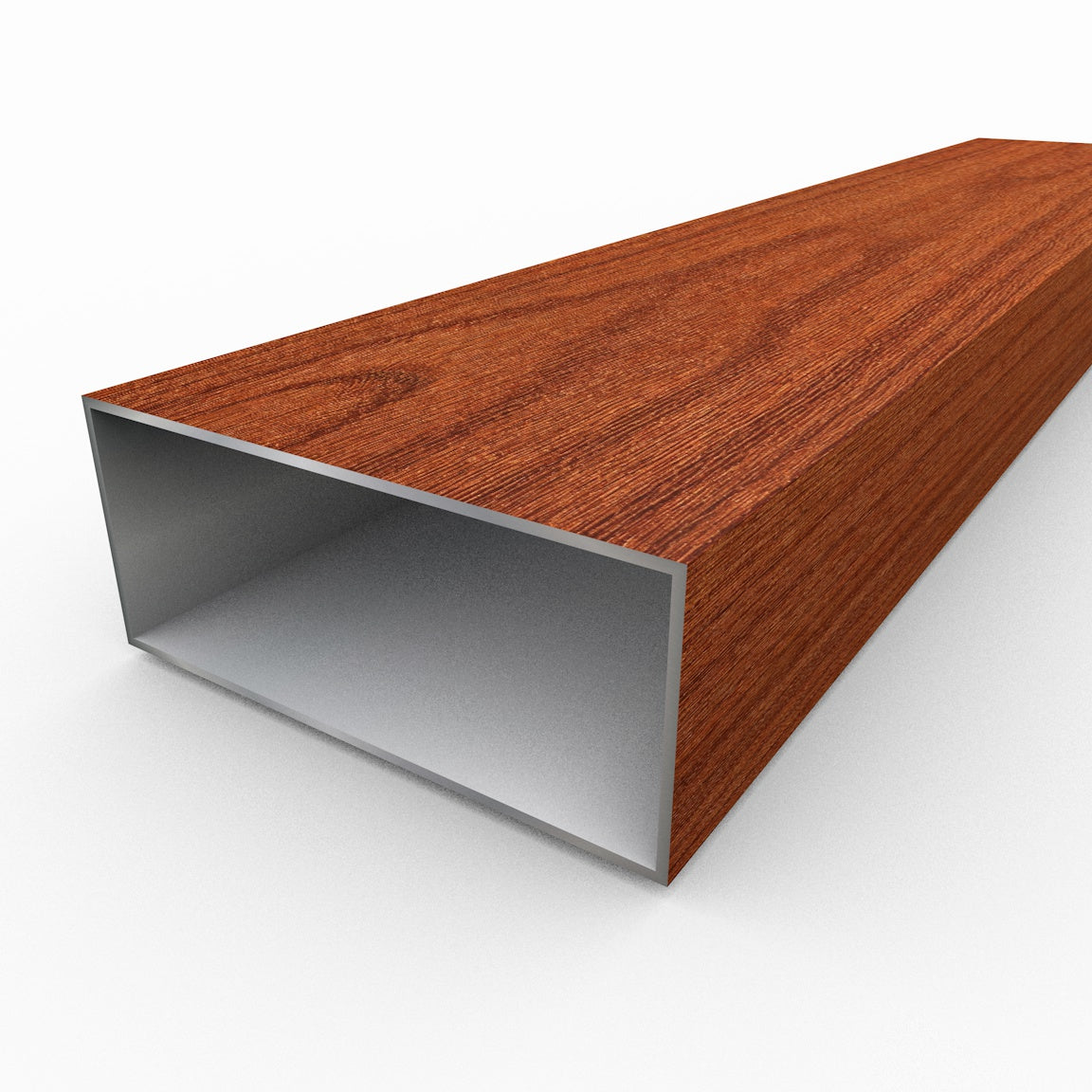 Rectangular Aluminum Tube – Positano Wood Finish
