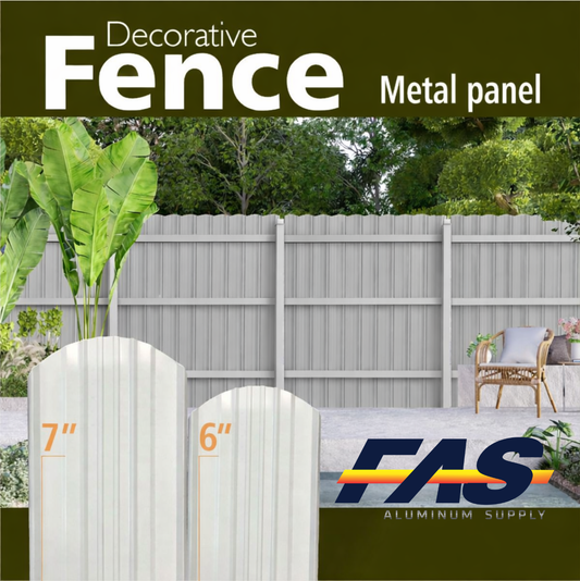 Metal Panel Fence - 24ft Section Kit