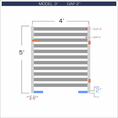Gate - Aluminum Horizontal Fences - 3" Slat Design