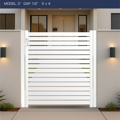 Gate - Aluminum Horizontal Fences - 3" Slat Design