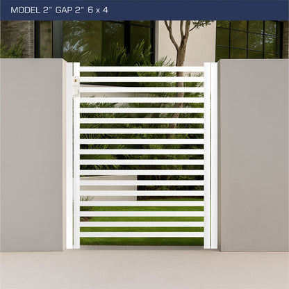 Gate - Aluminum Horizontal Fences - 2" Slat Design