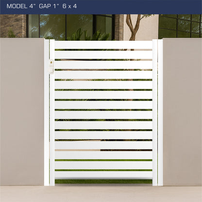 Gate - Aluminum Horizontal Fences - 4" Slat Design