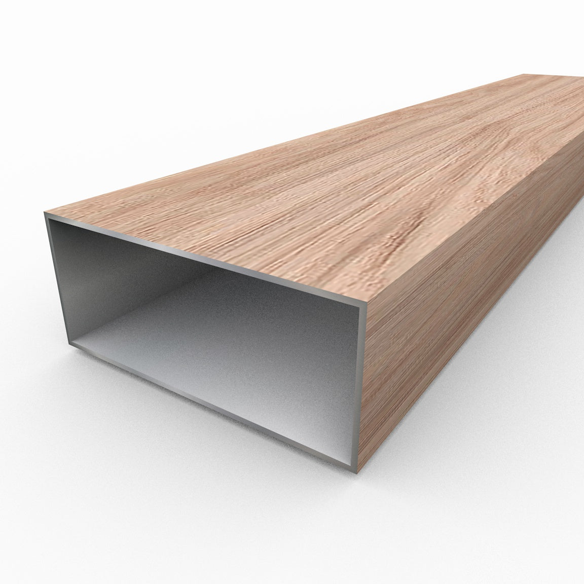 Rectangular Aluminum Tube – Ana Capri Wood Finish