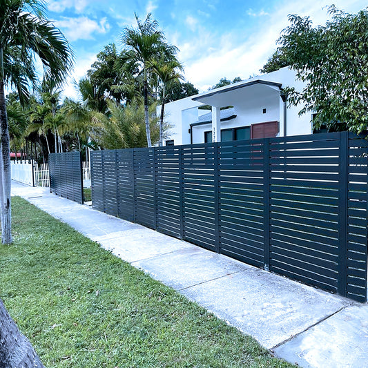 Slat 3" - Horizontal Fence Kit - Gap 1/2" Modern House
