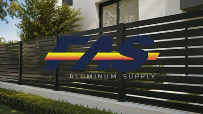 Aluminum Horizontal Fence Panel – 2"x1" Slat Design
